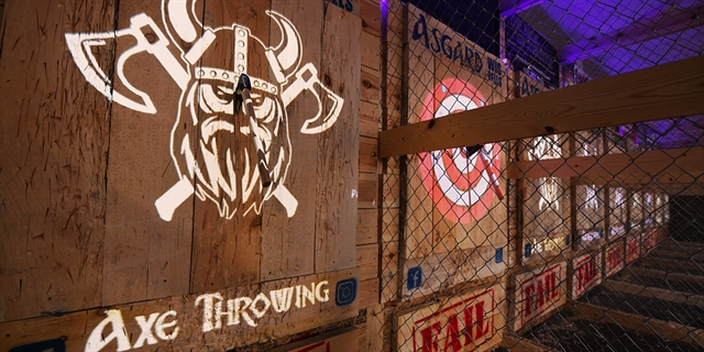 Axe throwing lanes.