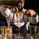 Bartender at Daylene's pouring drinks