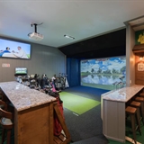 Indoor golf simulator.