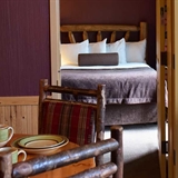 Dining area and bedroom.