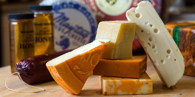 Cheese selection.