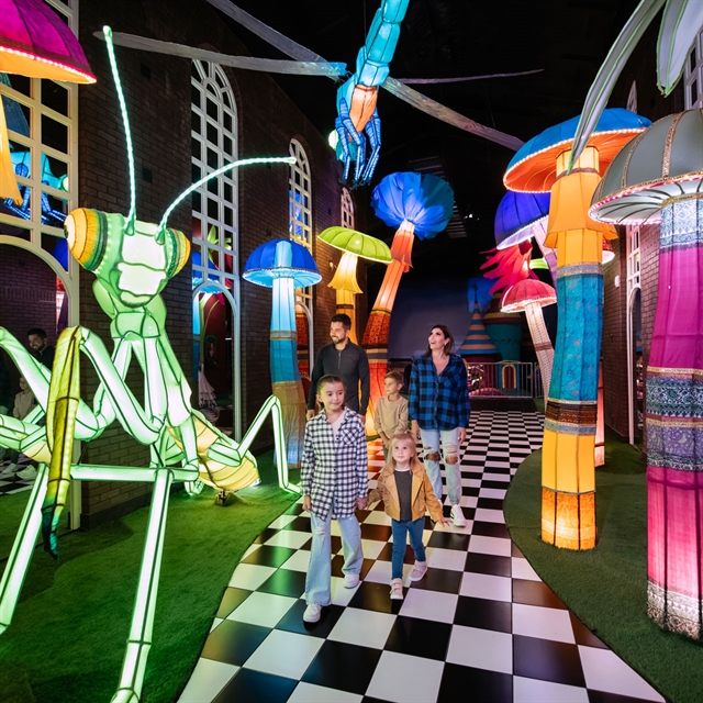 Family walking through Ripley's Believe It Or Not! Museum