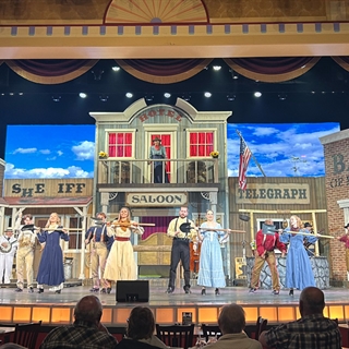 A western show live on stage.