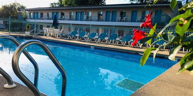 Motel exterior.