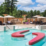 Outdoor spa area.