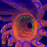A neon monster.